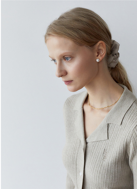 韓國ITER - OPEN COLLAR CARDIGAN_OATMEAL