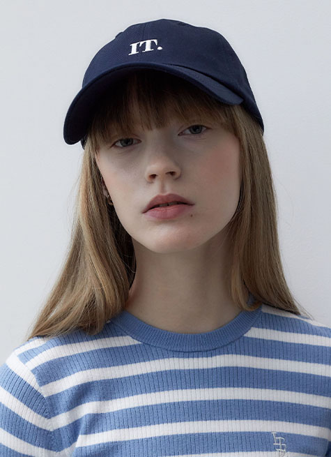韓國ITER - SIMPLE LOGO COTTON BALL CAP_NAVY
