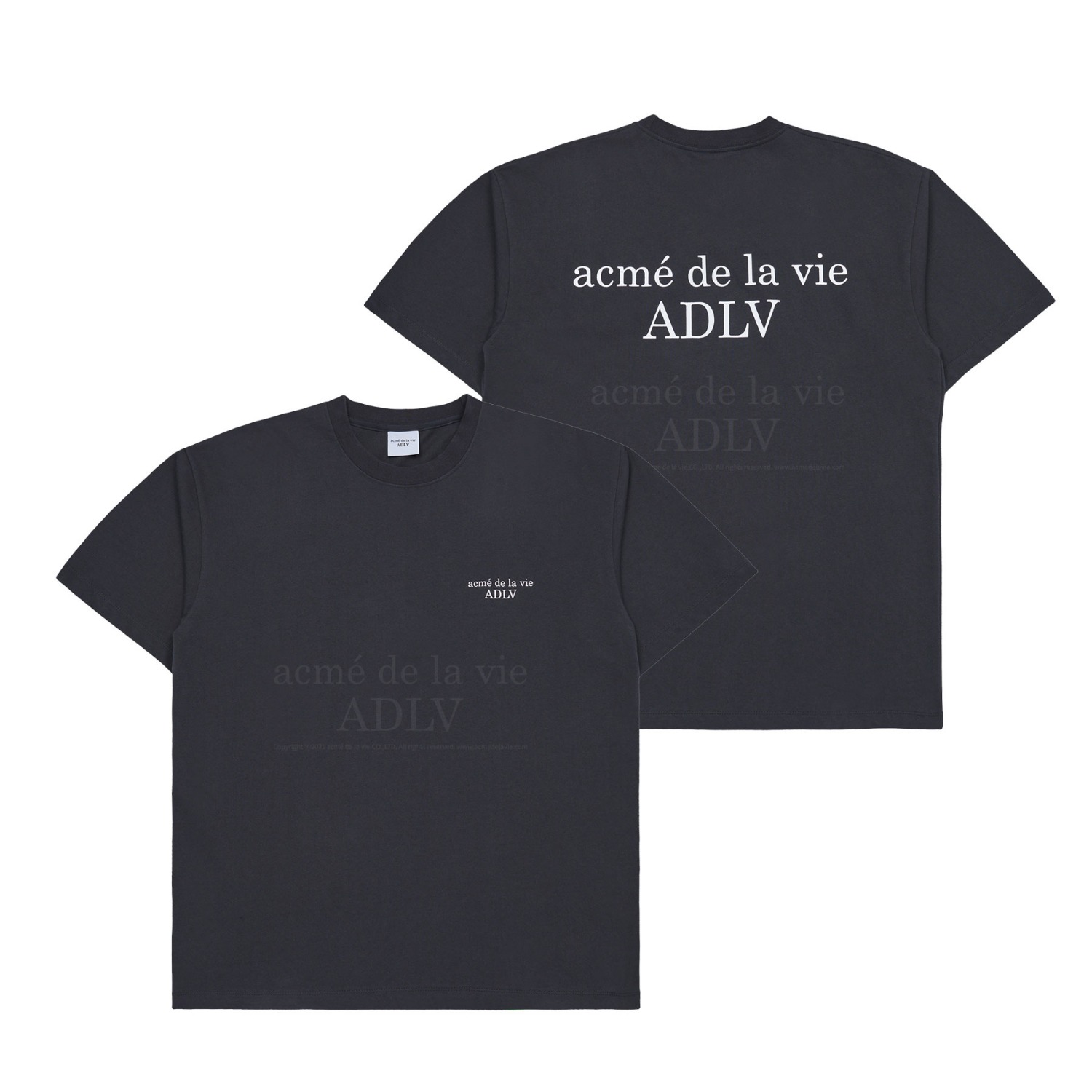 ADLV-[아크메드라비] BASIC LOGO SEASON2 SHORT SLEEVE T-SHIRT CHARCOAL
