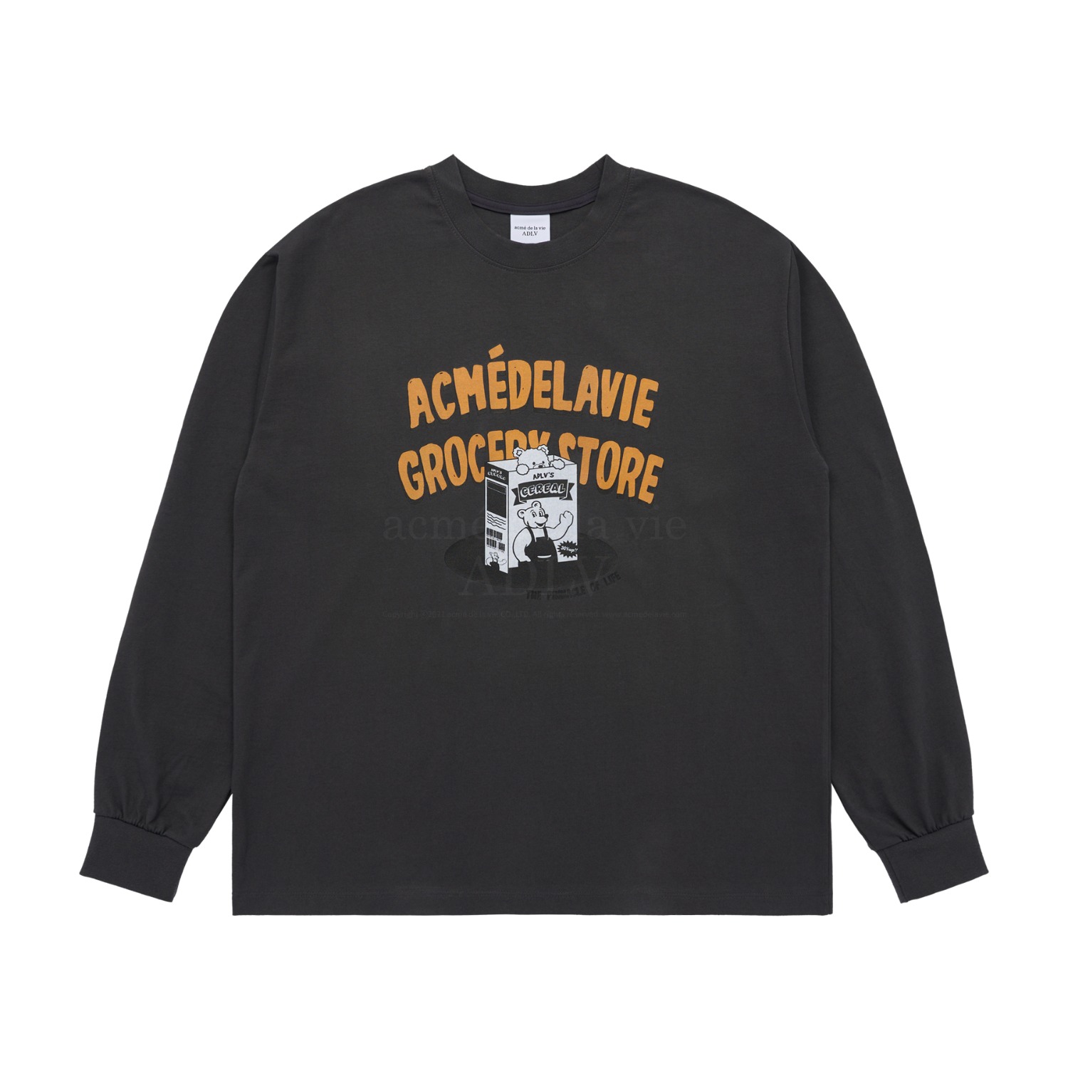 ADLV-[아크메드라비] ADLV CONCEPT STORE LONG SLEEVE T-SHIRT CHARCOAL