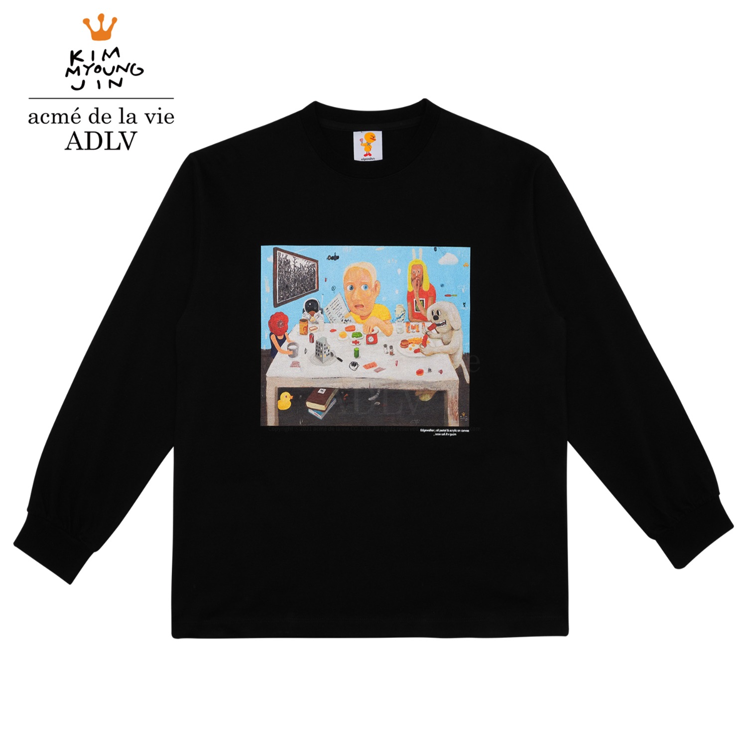 ADLV-Edgewalker x acme de la vie No.28 LONG SLEEVE T-SHIRT BLACK