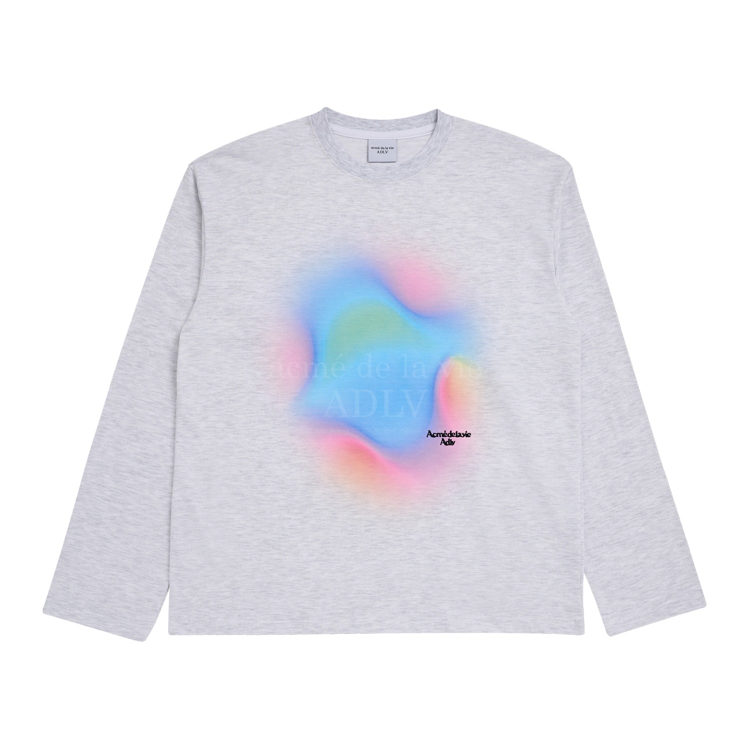 ADLV-[아크메드라비] RAINBOW GRADATION ARTWORK LONG SLEEVE T-SHIRT MELANGE