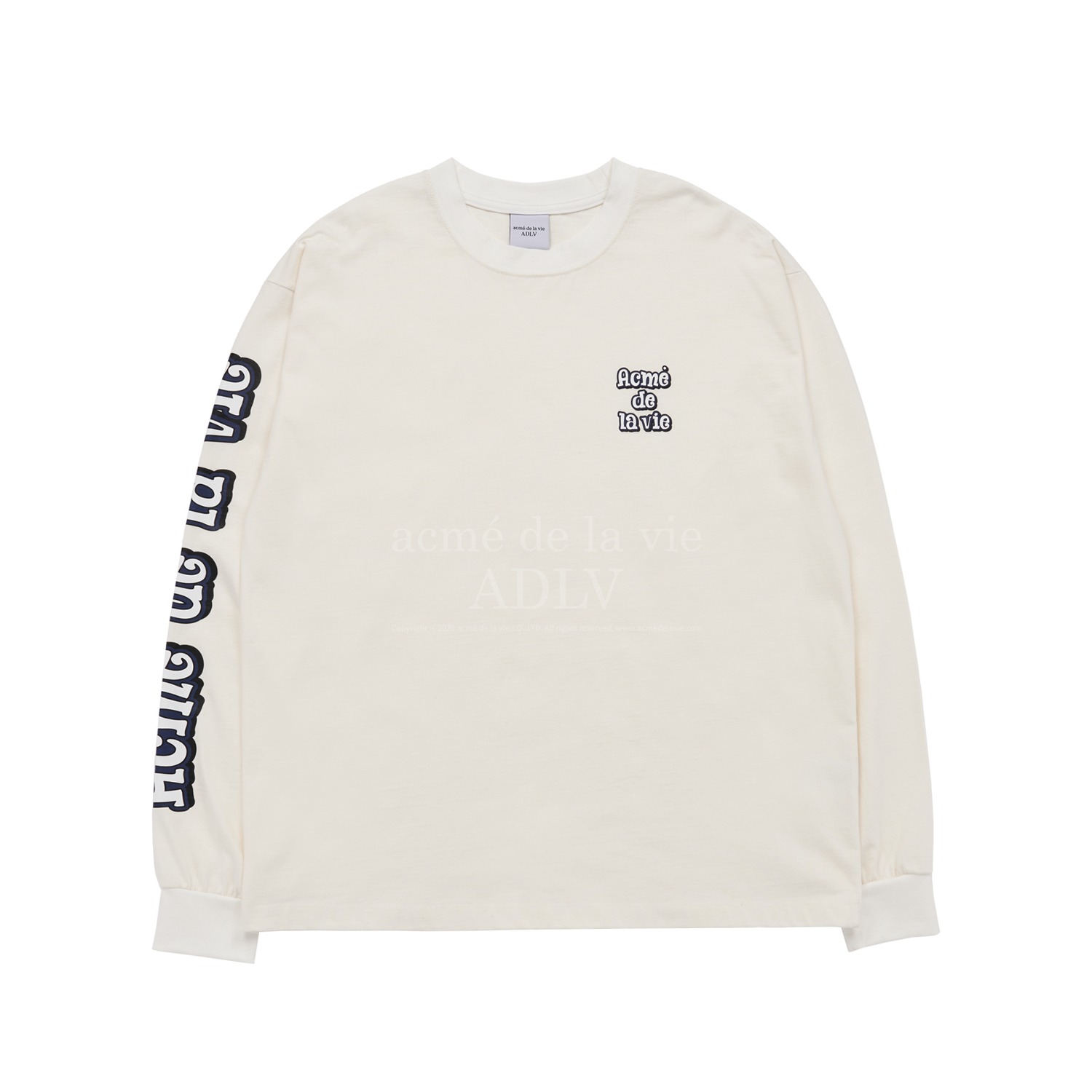 ADLV-[아크메드라비] MAGIC RETRO LOGO LONG SLEEVE T-SHIRT CREAM