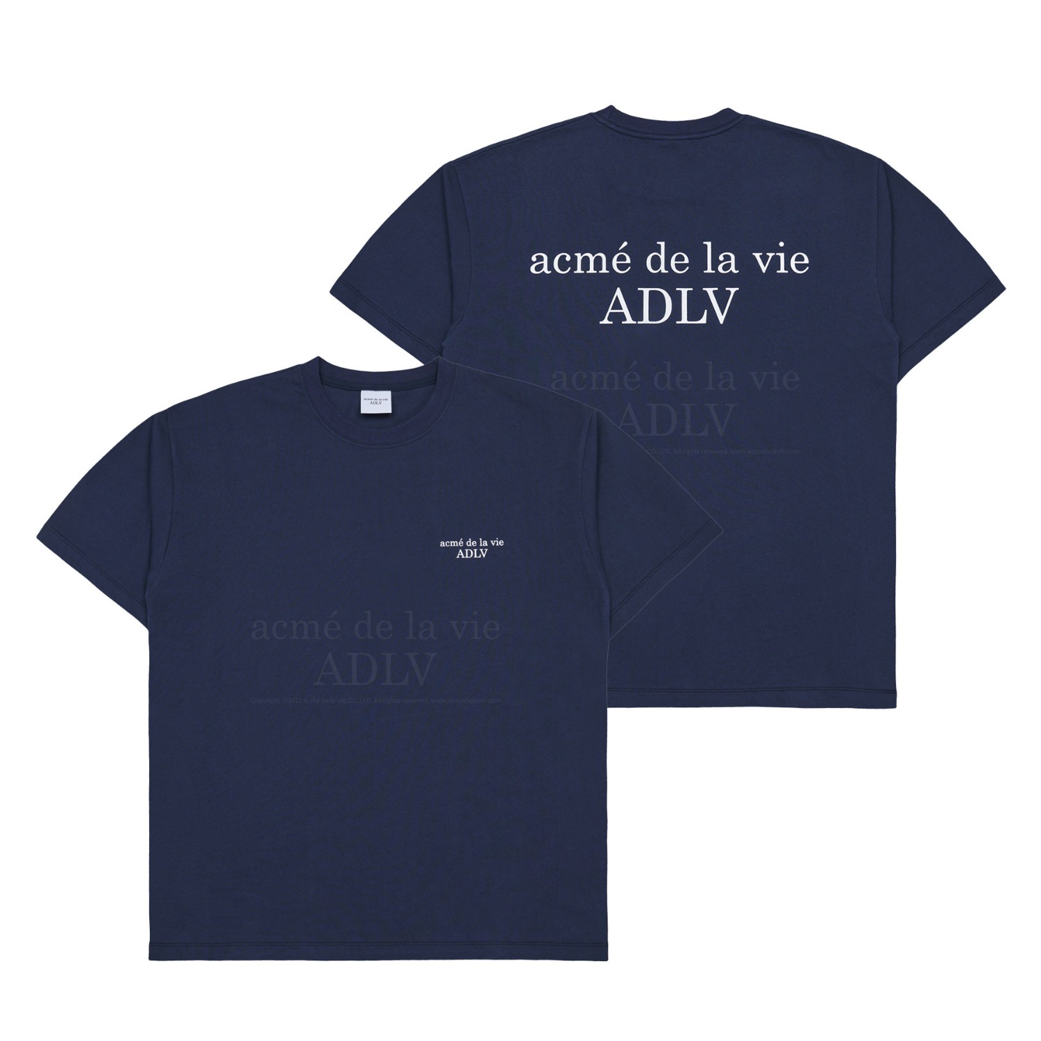 ADLV-[아크메드라비] BASIC LOGO SEASON2 SHORT SLEEVE T-SHIRT NAVY