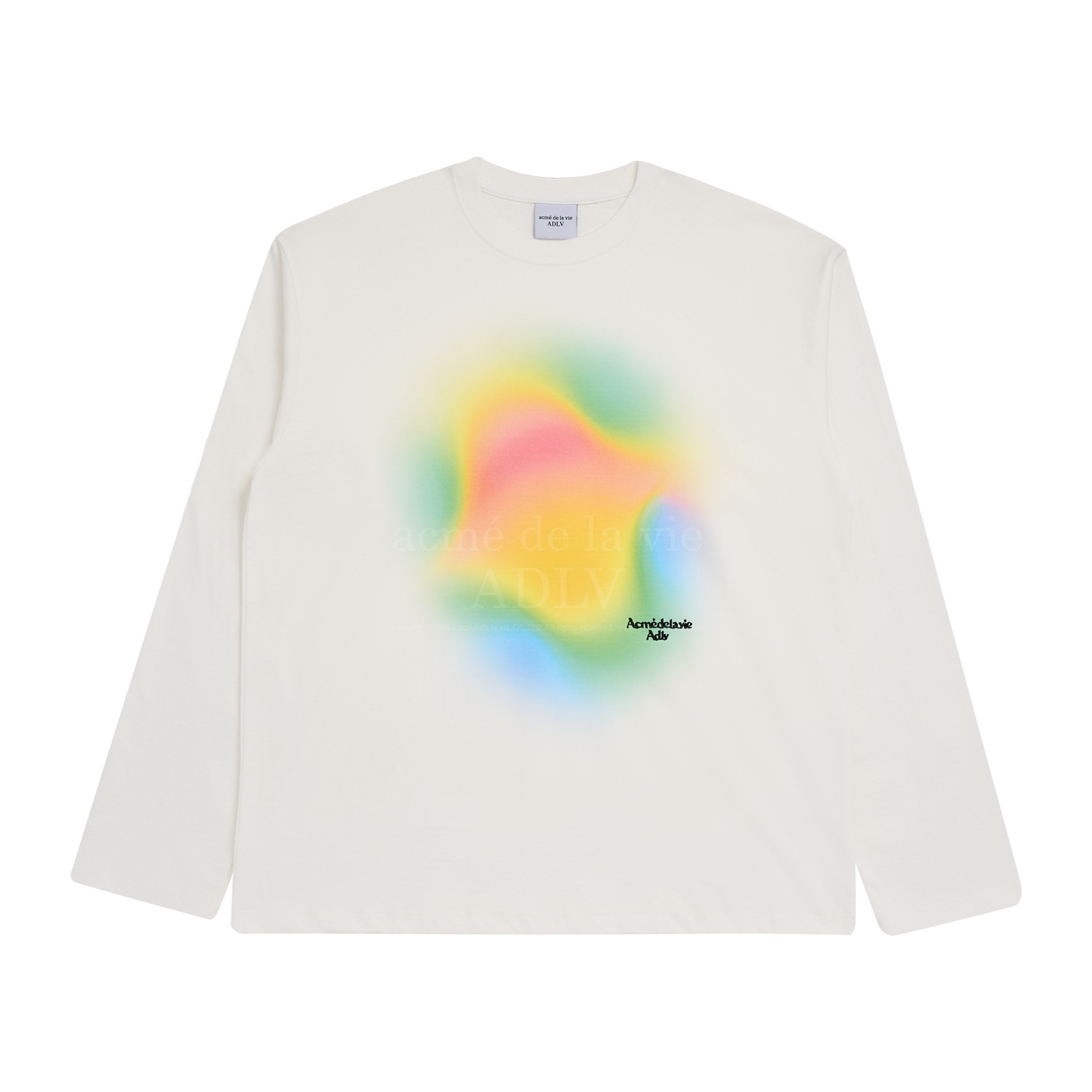 ADLV-[아크메드라비] RAINBOW GRADATION ARTWORK LONG SLEEVE T-SHIRT CREAM