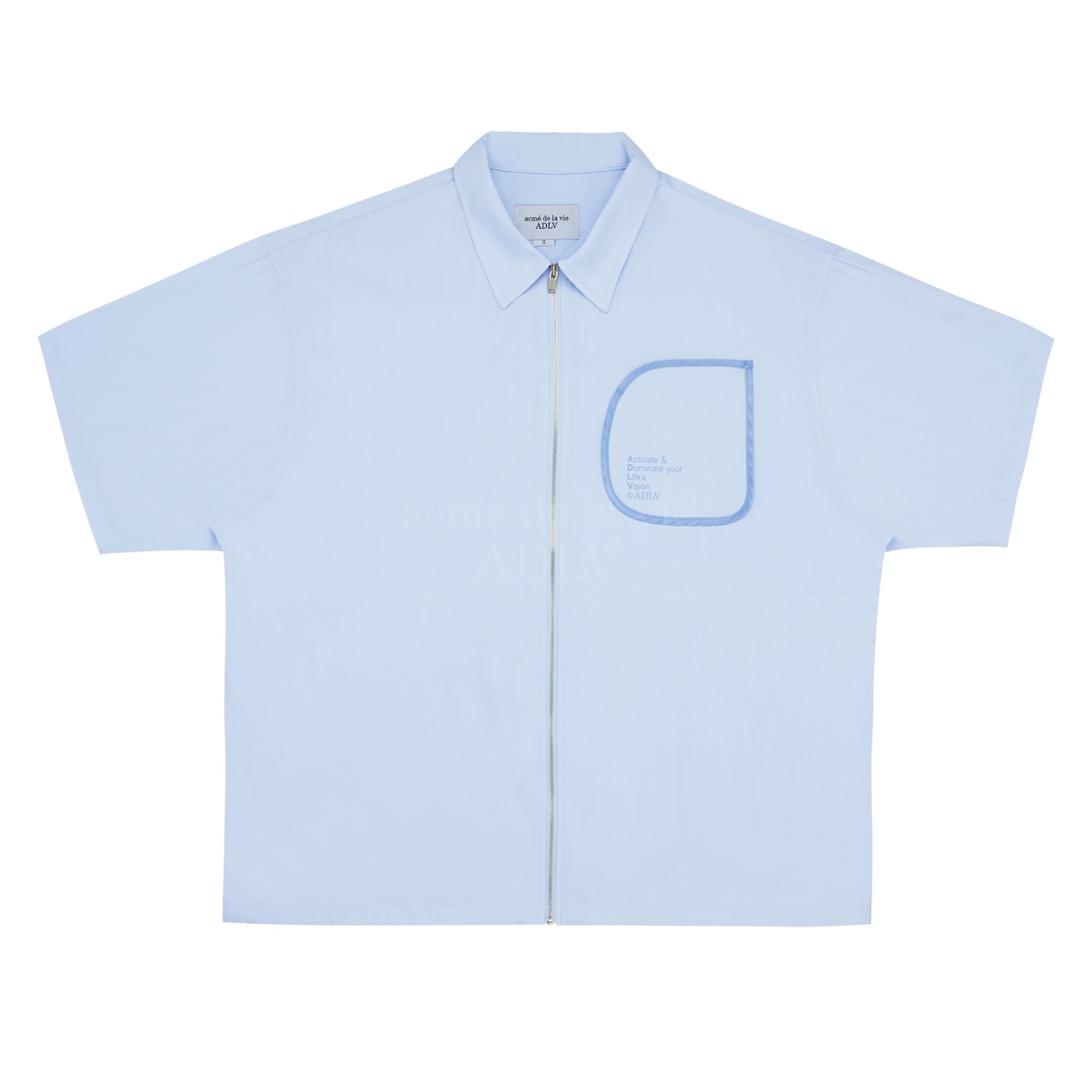ADLV-[아크메드라비] POCKET POINT OVERFIT SHIRT SKYBLUE