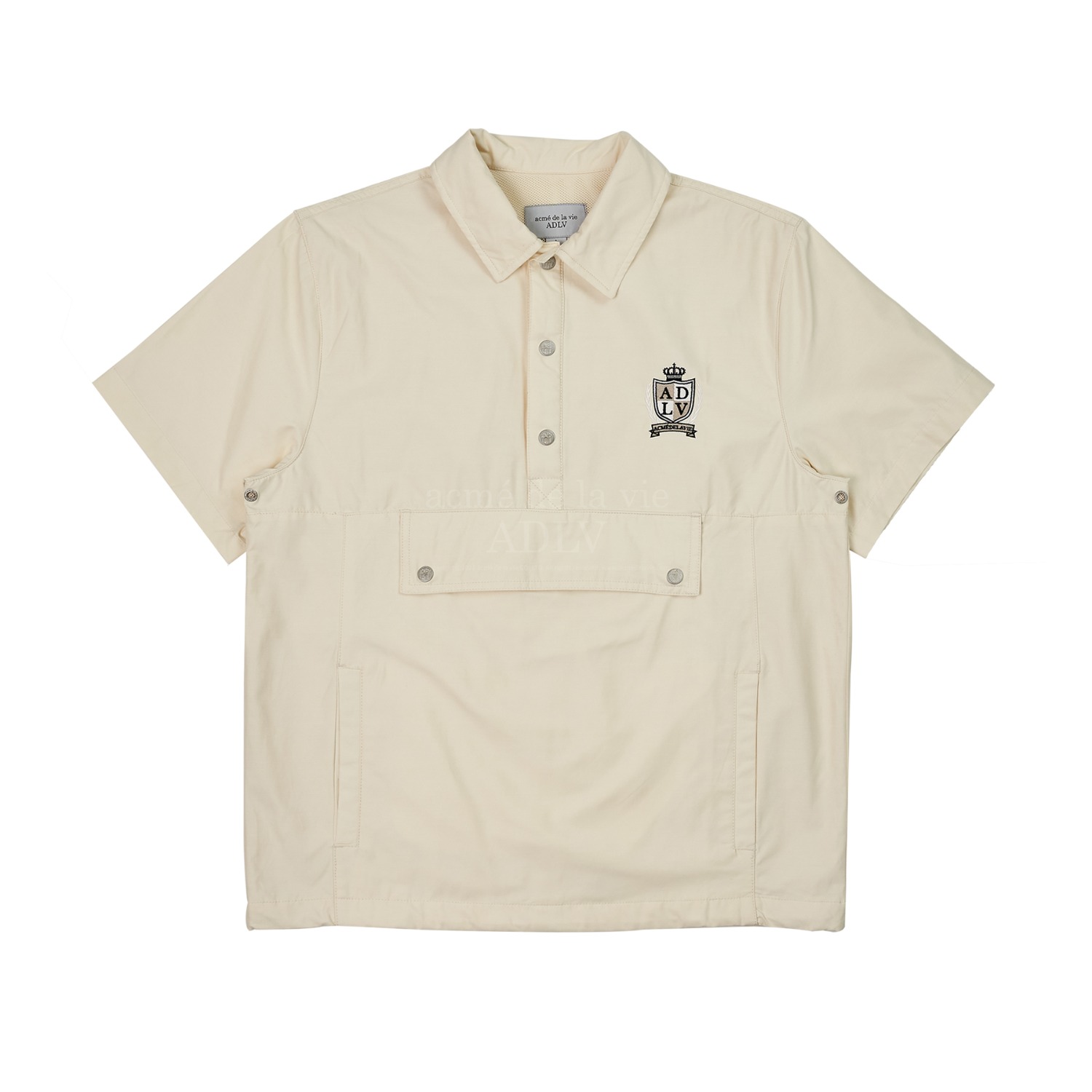 ADLV-[아크메드라비] CENTER POCKET HALF SLEEVE SHIRT CREAM