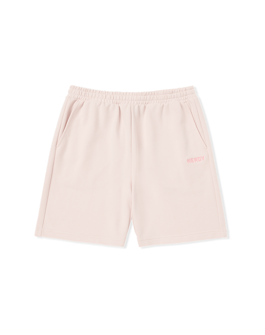 韓國 NERDY - Stitch Logo Half Pants Pink