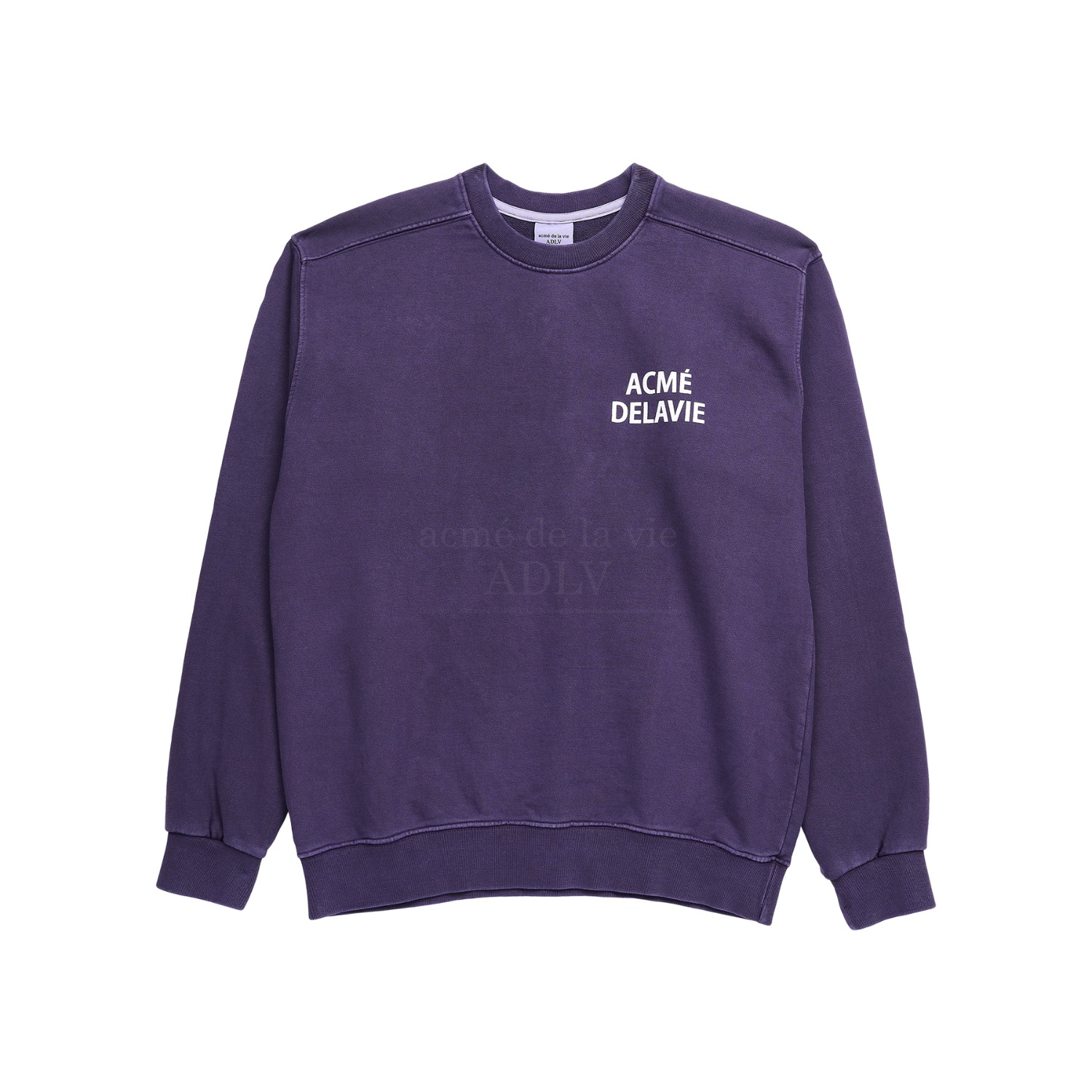 ADLV-[아크메드라비] PIGMENT SILICONE PRINTING SWEATSHIRT PURPLE