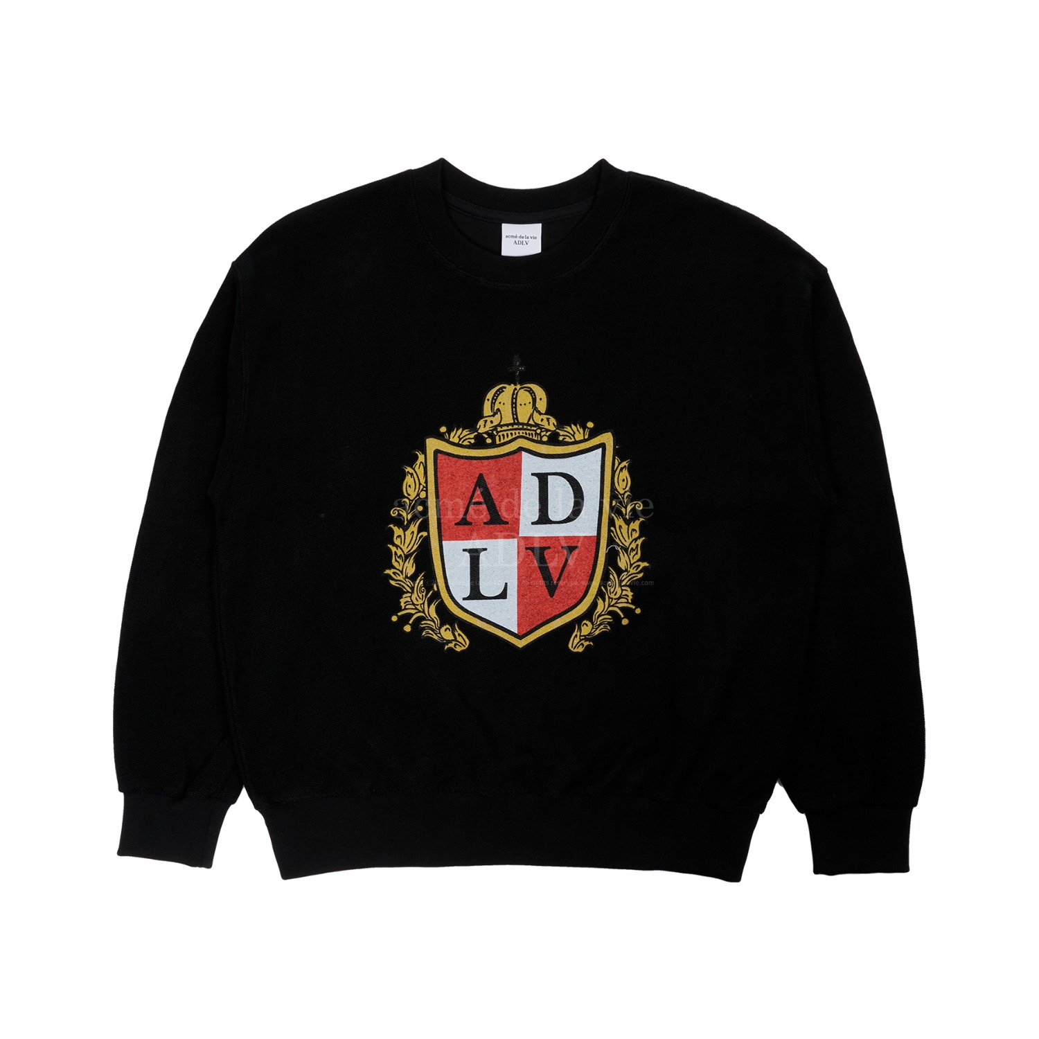 ADLV-[아크메드라비] NOBLE LOGO INSIDE OUT SWEAT SHIRT BLACK