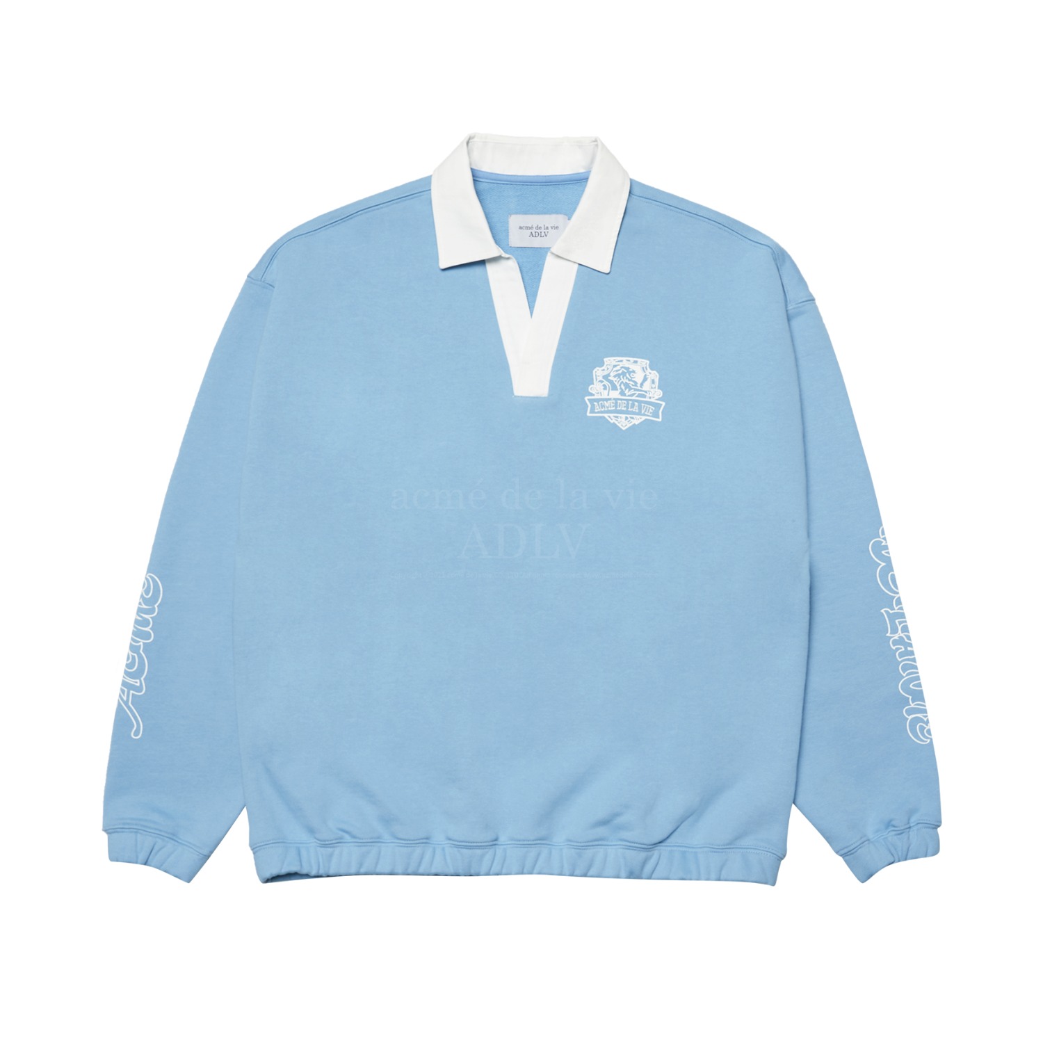 ADLV-[아크메드라비] SLIT NECK LION ARTWORK SWEATSHIRT SKYBLUE