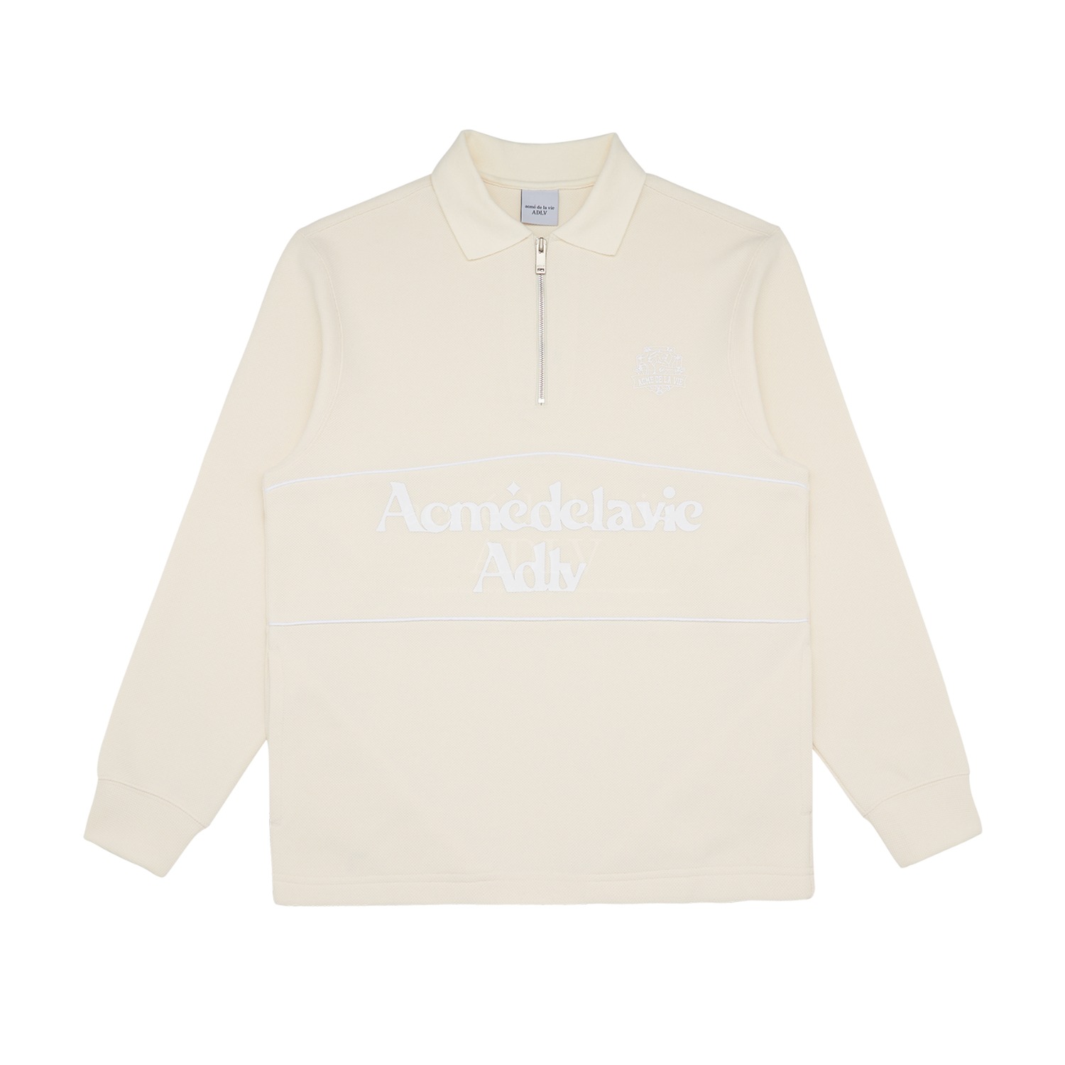 ADLV-[아크메드라비] PULLOVER PIQUE SWEATSHIRT BEIGE