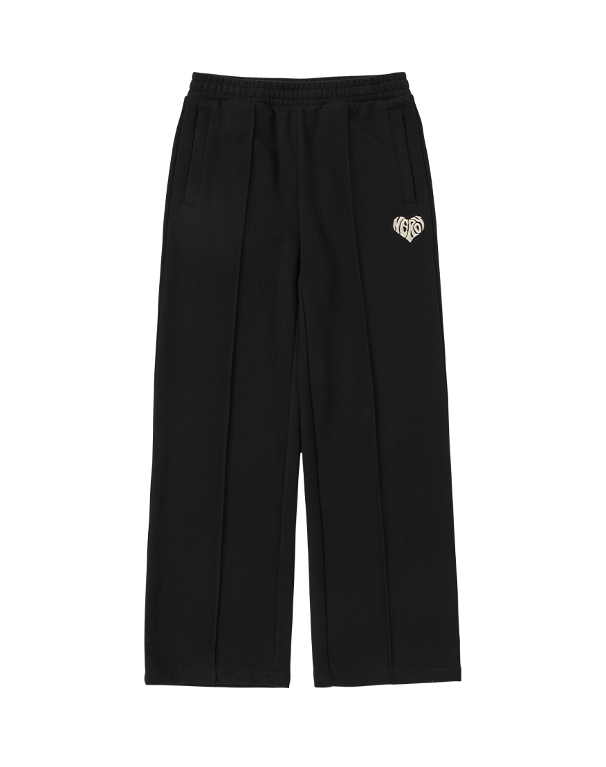 韓國 NERDY - Women Souffle Wide Sweatpants Black