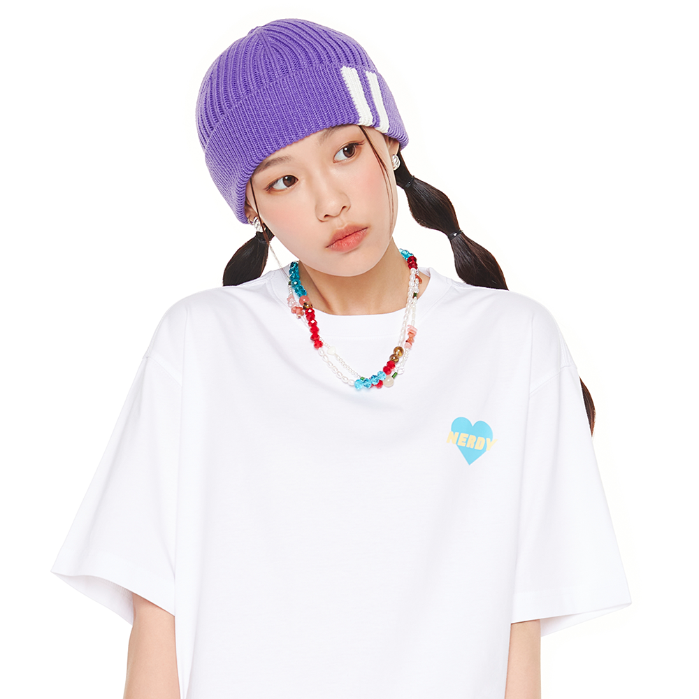 韓國 NERDY - NY Two Way Beanie Purple