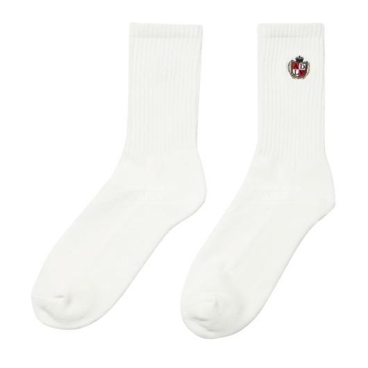 ADLV-[아크메드라비] NOBLE LOGO SOCKS WHITE