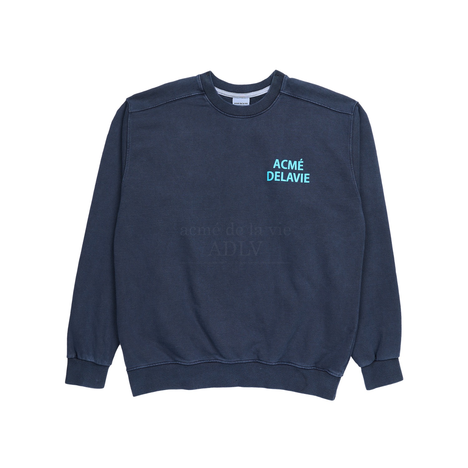 ADLV-[아크메드라비] PIGMENT SILICONE PRINTING SWEATSHIRT NAVY