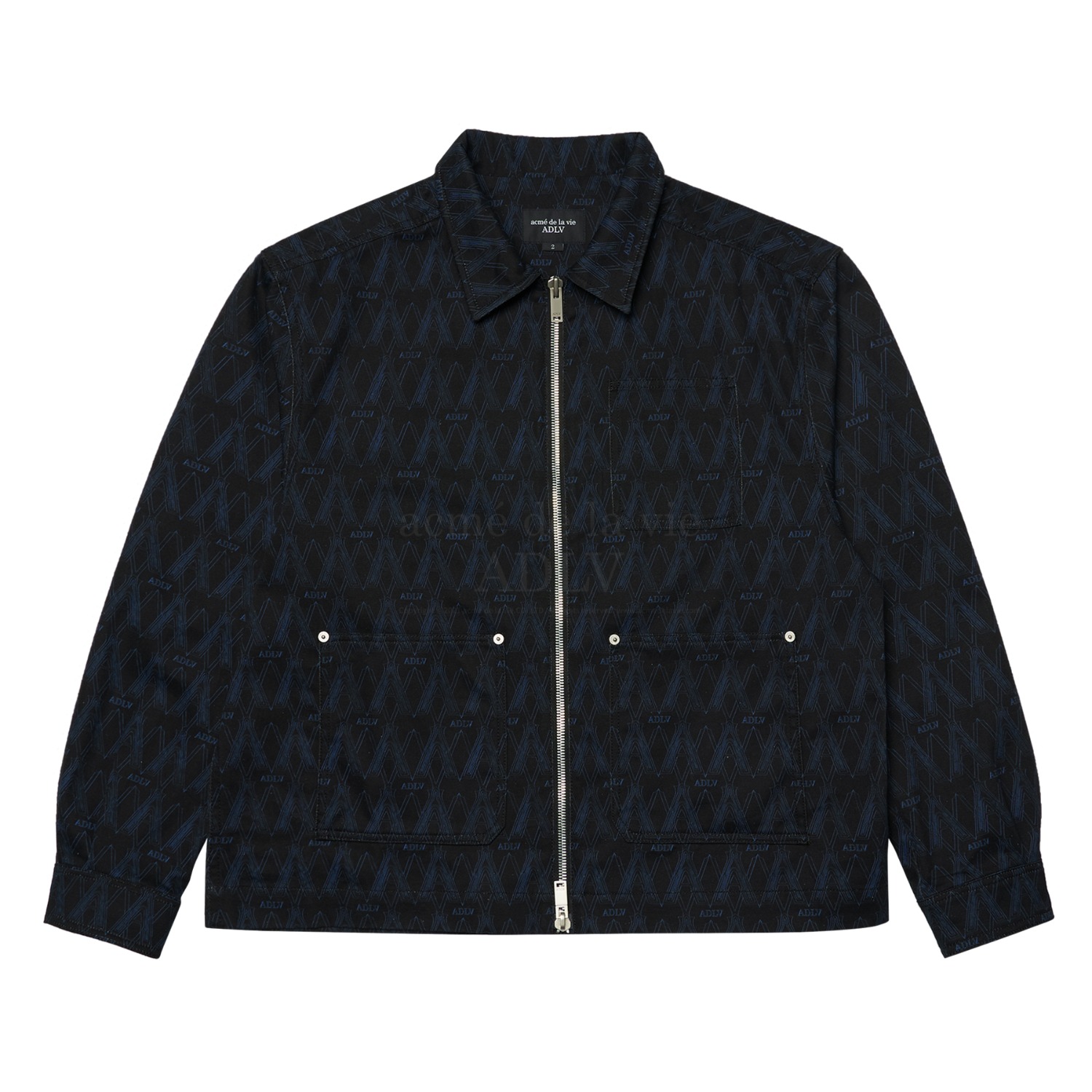 ADLV-[아크메드라비] A LOGO MONOGRAM PATTERN WOVEN JACKET BLACK