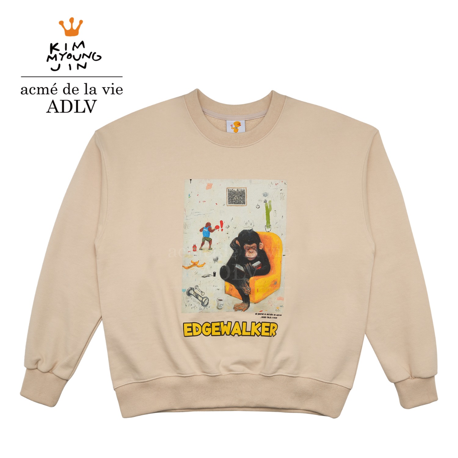 ADLV-Edgewalker x acme de la vie No.89 SWEATSHIRT BEIGE