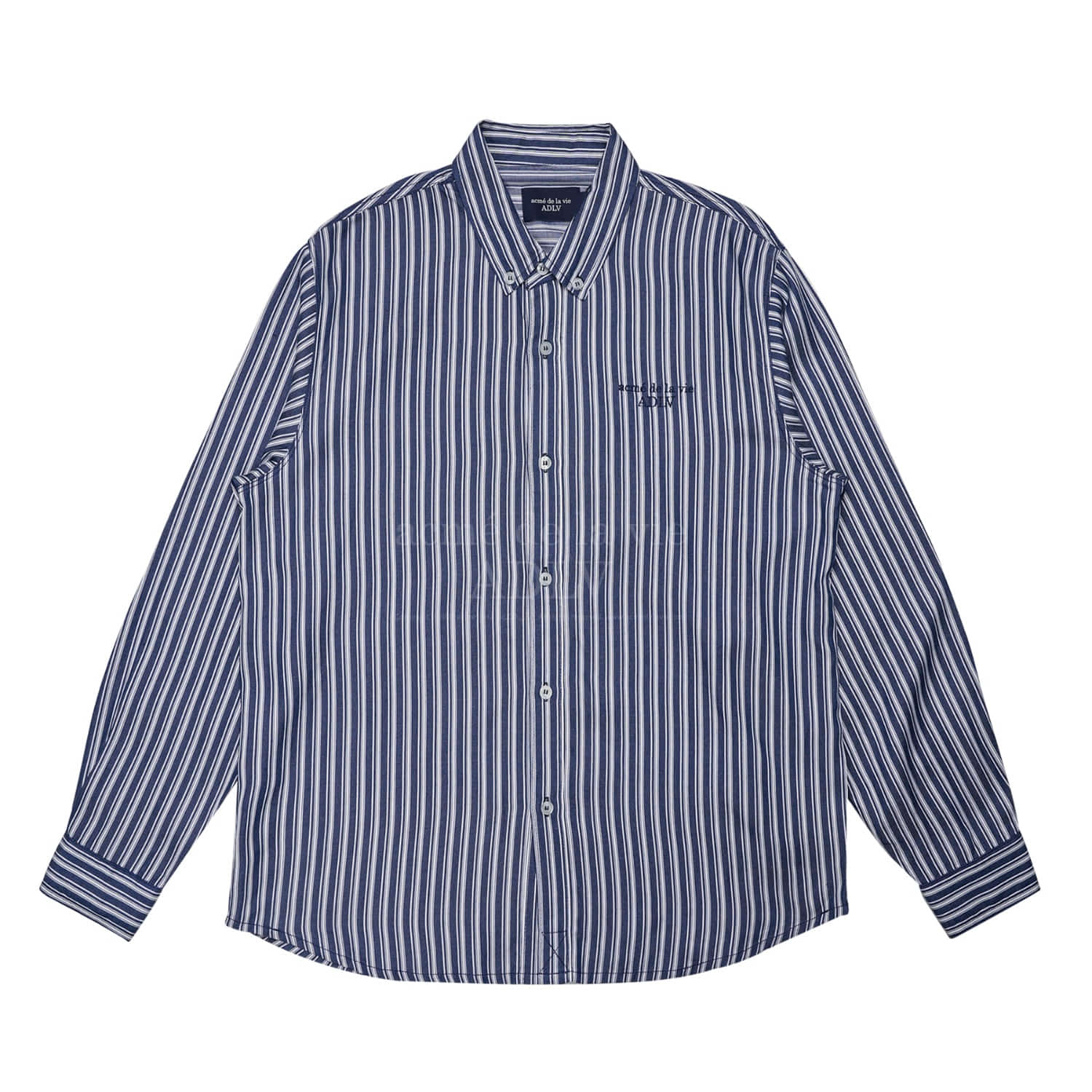 ADLV-[아크메드라비] BASIC LOGO STRIPE SHIRT NAVY
