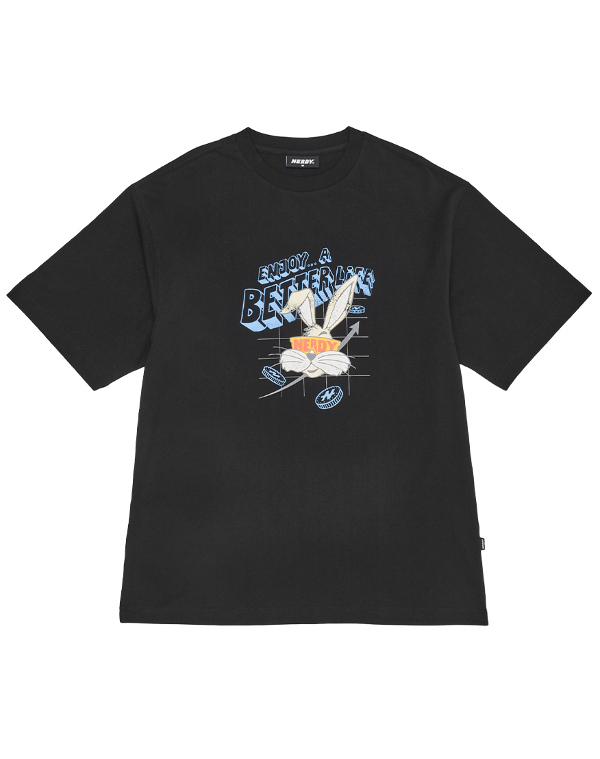 韓國 NERDY - Coin Rabbit Short Sleeve T-shirt (3color)