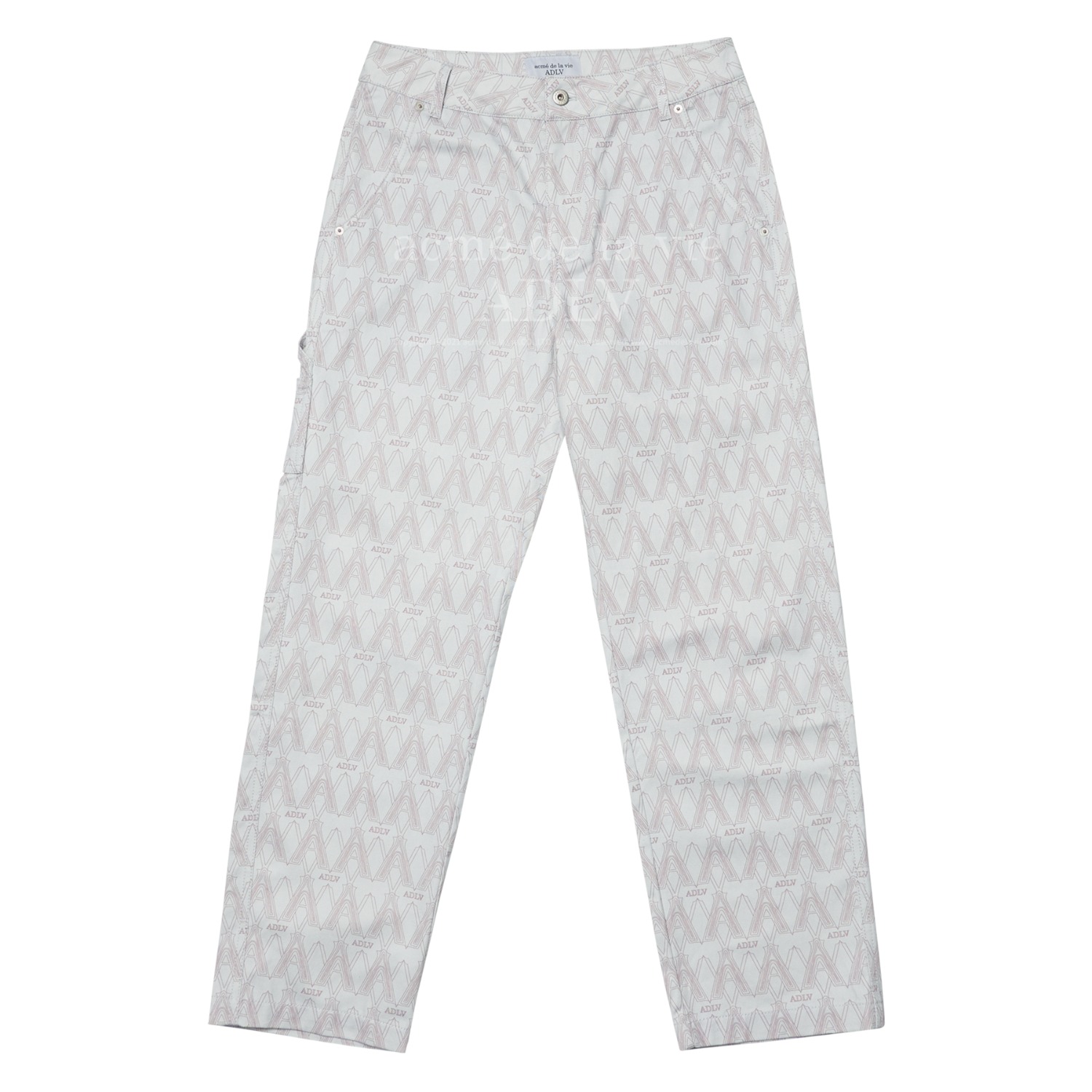 ADLV-[아크메드라비] A LOGO MONOGRAM PATTERN WOVEN PANTS GREY