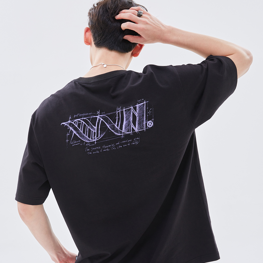 韓國 NERDY - DNA Origin Sketch Short Sleeve T-shirt (2color)