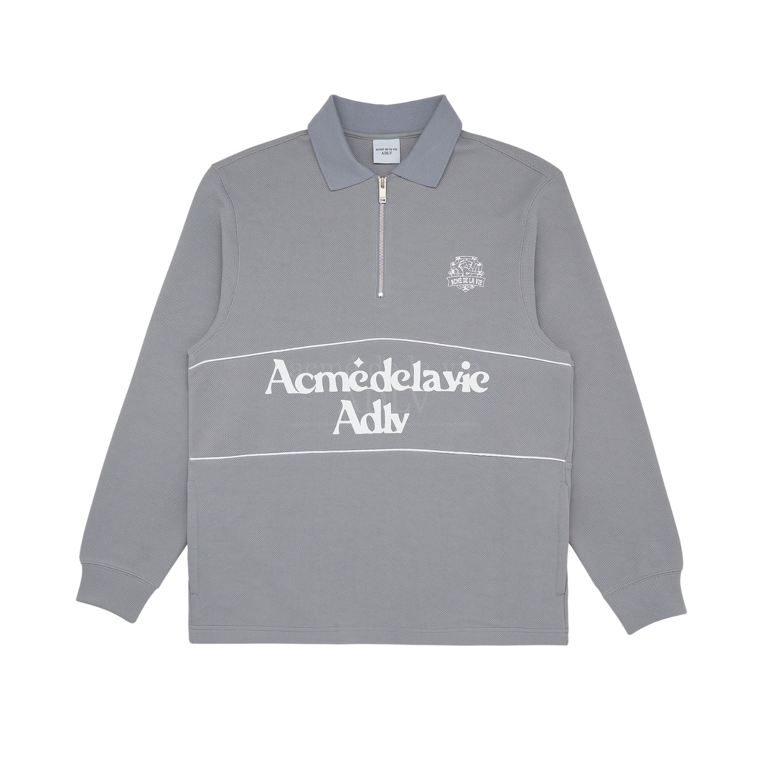 ADLV-[아크메드라비] PULLOVER PIQUE SWEATSHIRT GREY