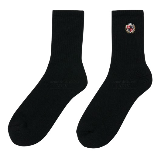 ADLV-[아크메드라비] NOBLE LOGO SOCKS BLACK