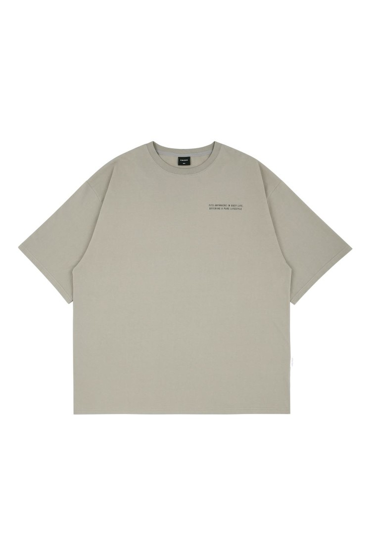 韓國REINSEIN - Light Khaki Keyboard Oversized Fit T-Shirt