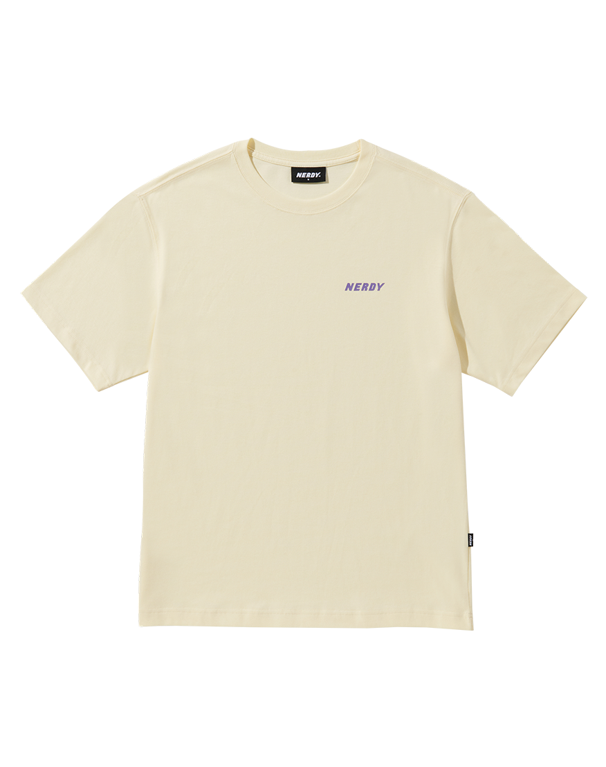 韓國 NERDY - Essential Short Sleeve T-Shirt Light Yellow