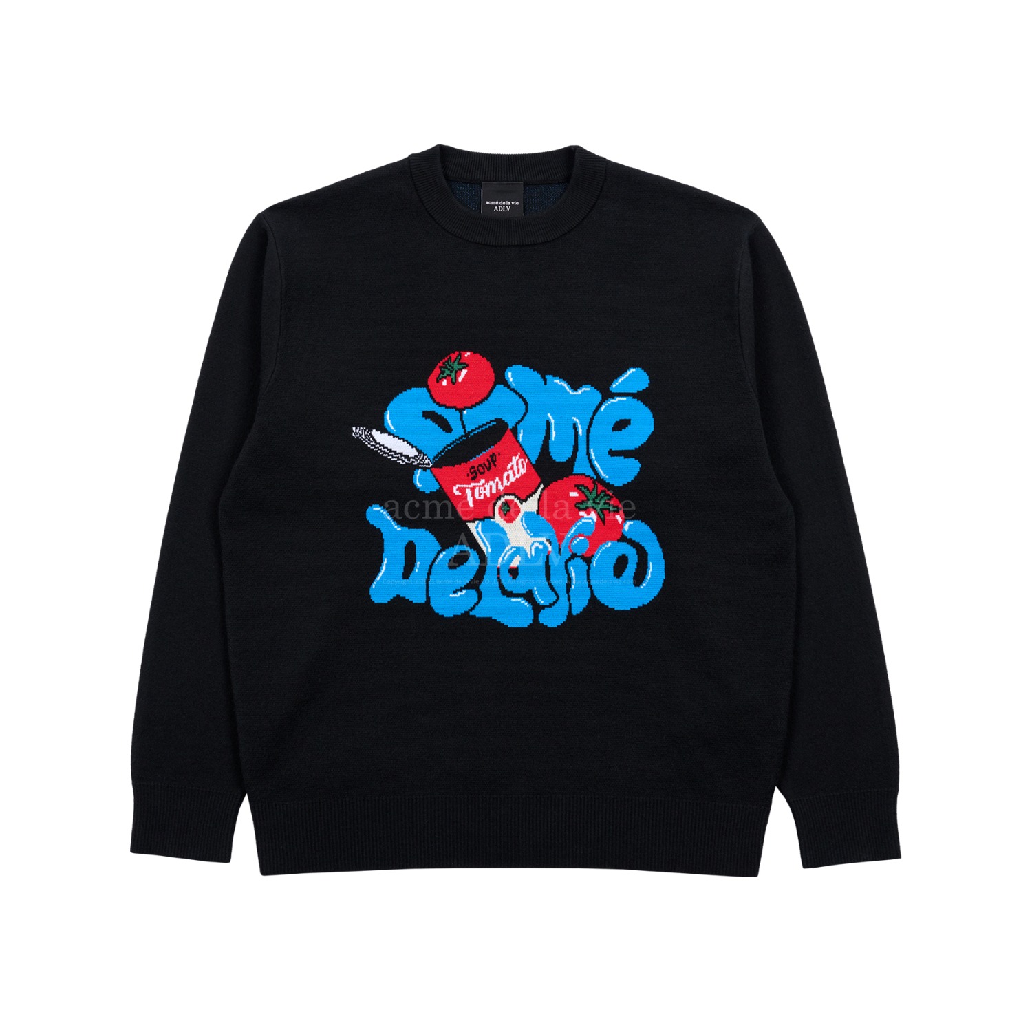 ADLV-[아크메드라비] TOMATO FRONT ARTWORK KNIT BLACK