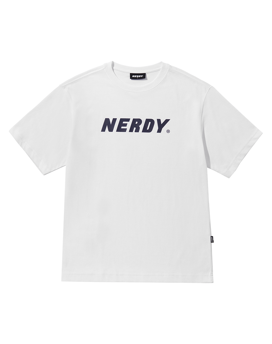 韓國 NERDY - Big Logo Short Sleeve T-Shirt Navy