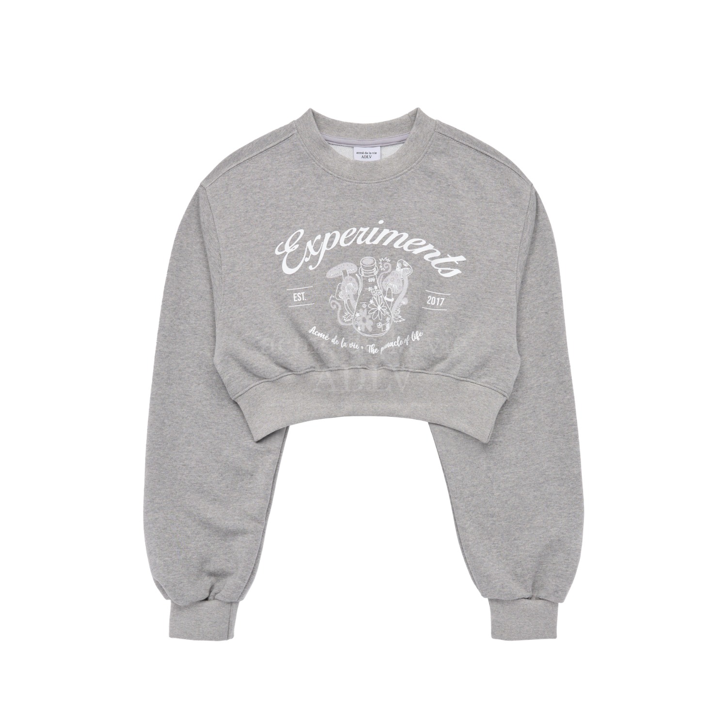 ADLV-[아크메드라비] EXPERIMENT MUSHROOM CROP SWEAT SHIRT MELANGE