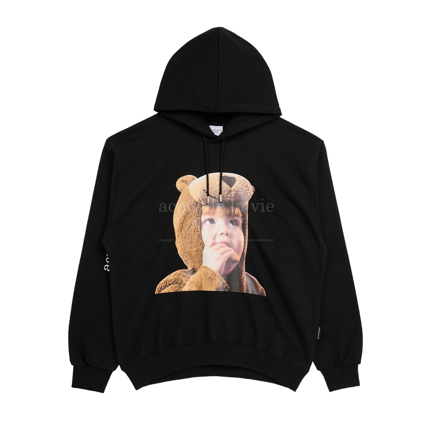 ADLV-[해외전용 상품] BABY FACE BEAR BOY HOODIE BLACK