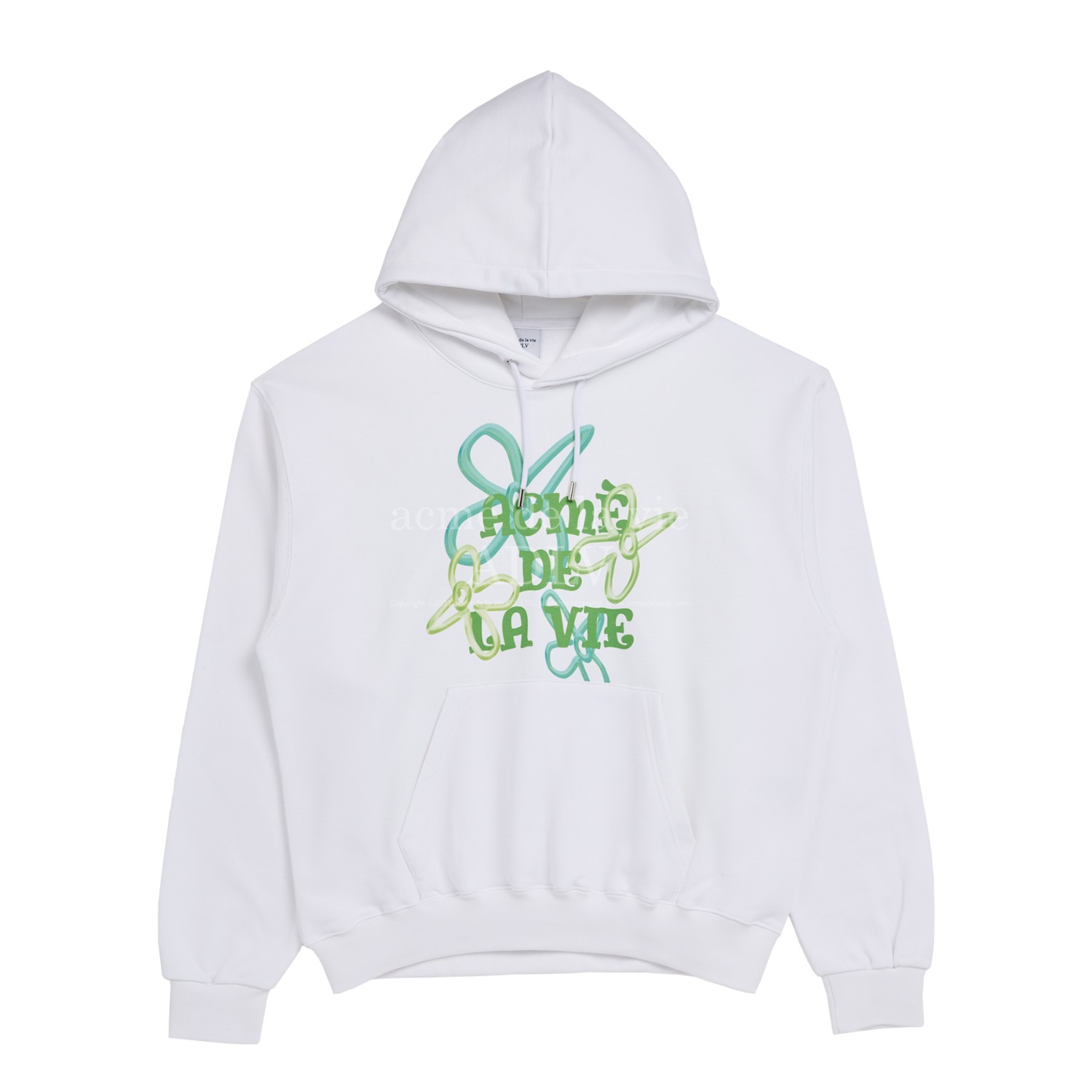 ADLV-[해외전용 상품] 3D FLOWER ARTWORK HOODIE WHITE