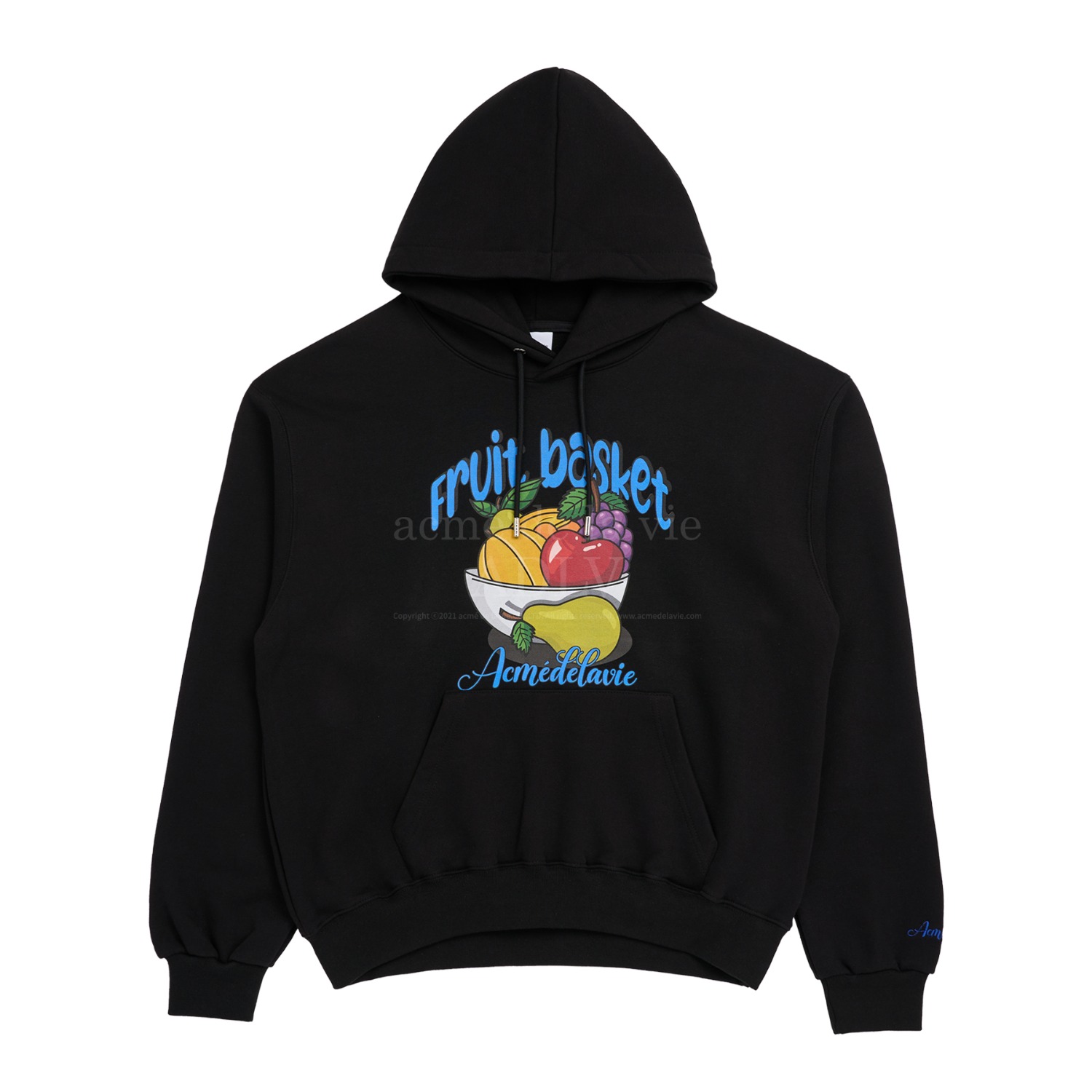 ADLV-[해외전용 상품] FRUIT BASKET ARTWORK HOODIE BLACK
