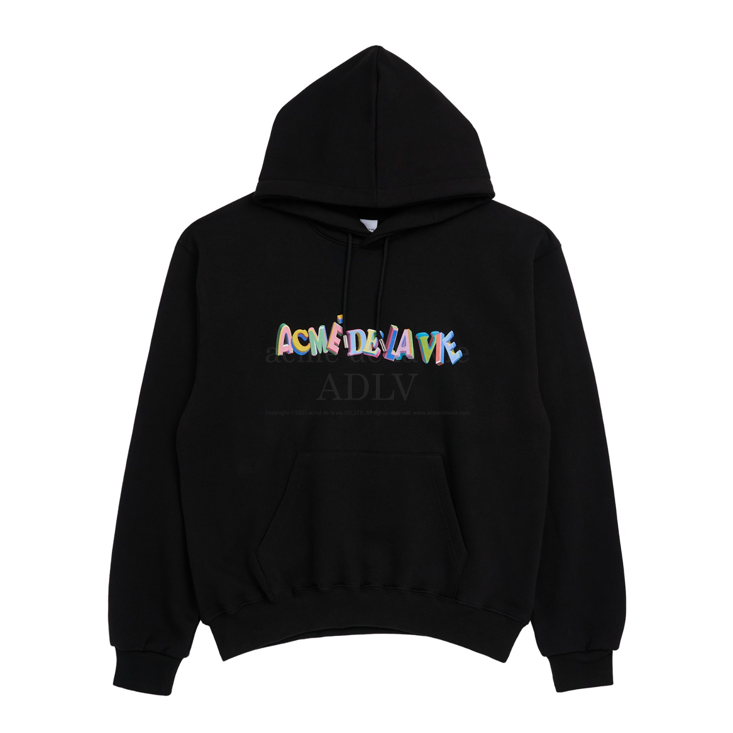 ADLV-[해외전용 상품] 3D CRAYON ARTWORK HOODIE BLACK