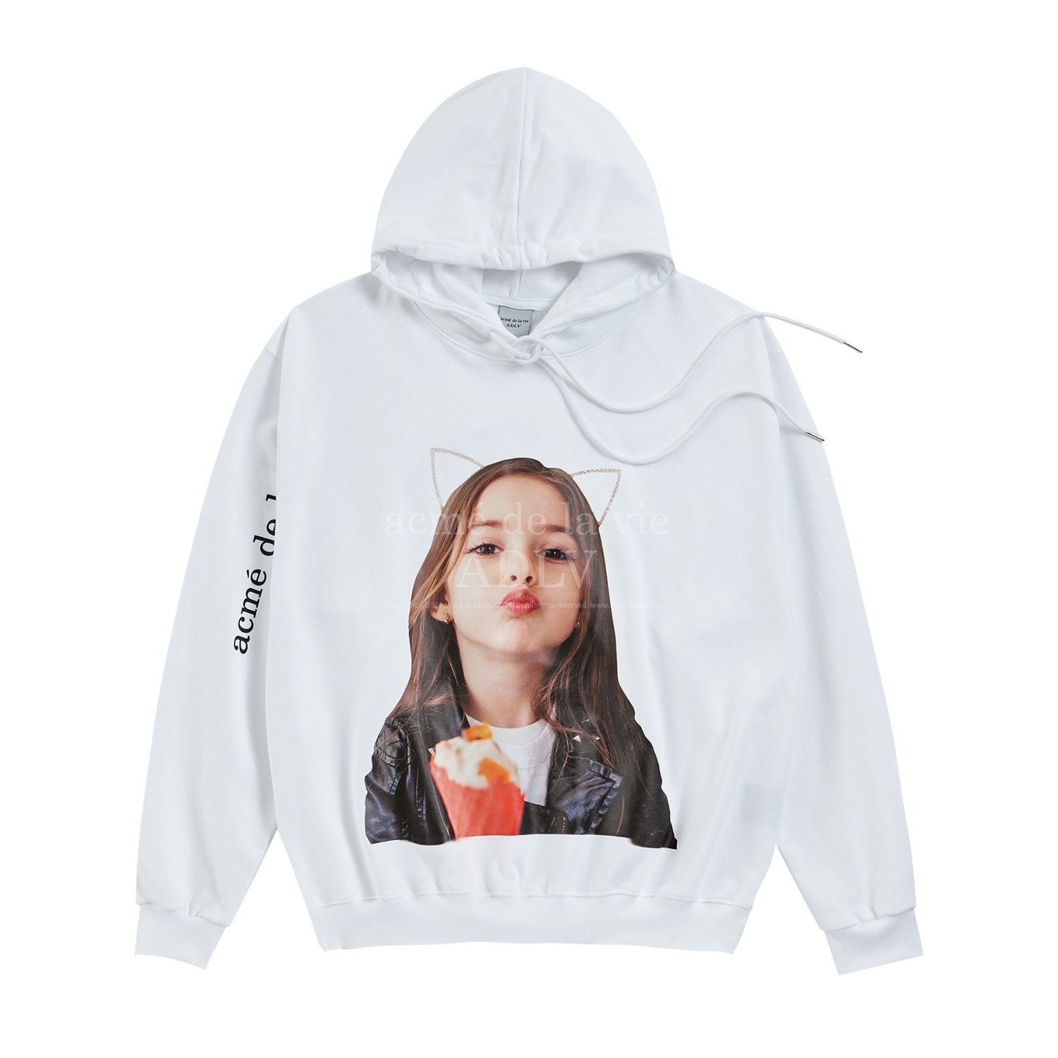 ADLV-[아크메드라비] ADLV BABY FACE HOODIE WHITE KISS