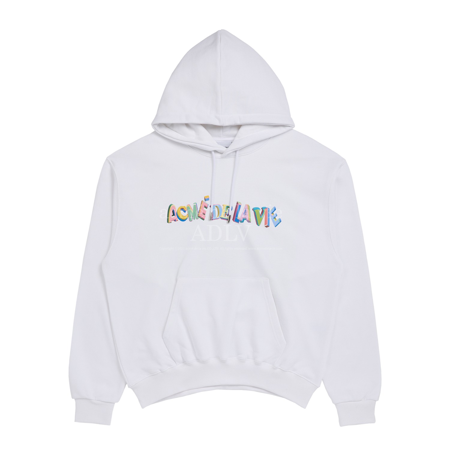 ADLV-[해외전용 상품] 3D CRAYON ARTWORK HOODIE WHITE