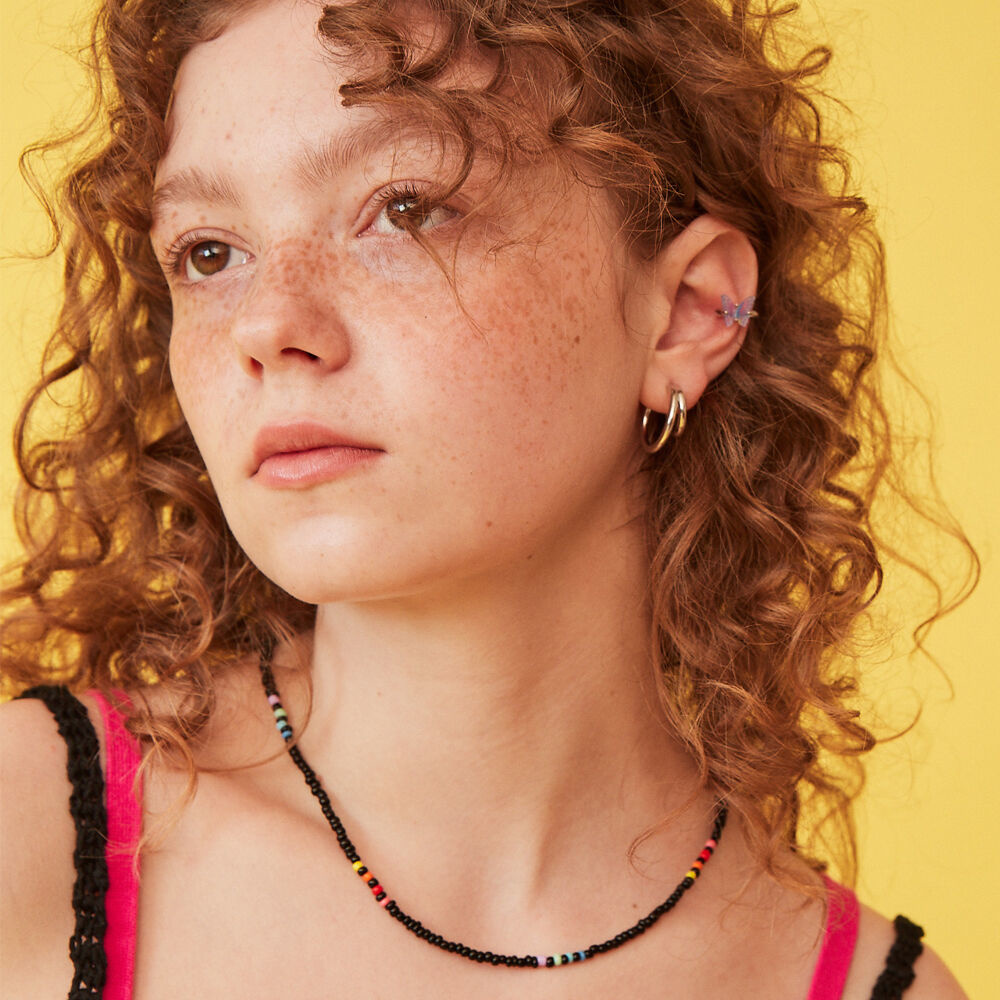 韓國VINTAGE HOLLYWOOD - Rainbow Beads n Pearl Necklace (3color)