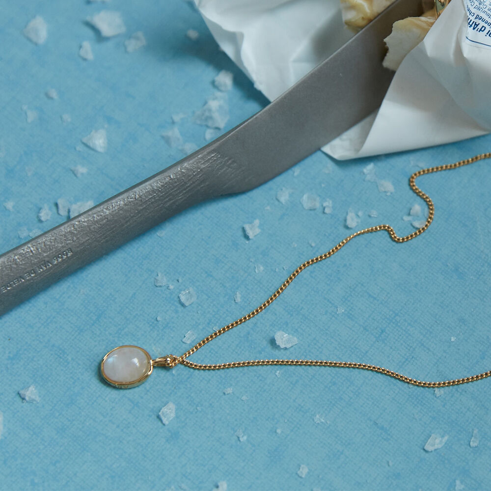 韓國VINTAGE HOLLYWOOD - [925 Silver]Klias Gemstone Necklace (3color)| 姜昇潤 同款