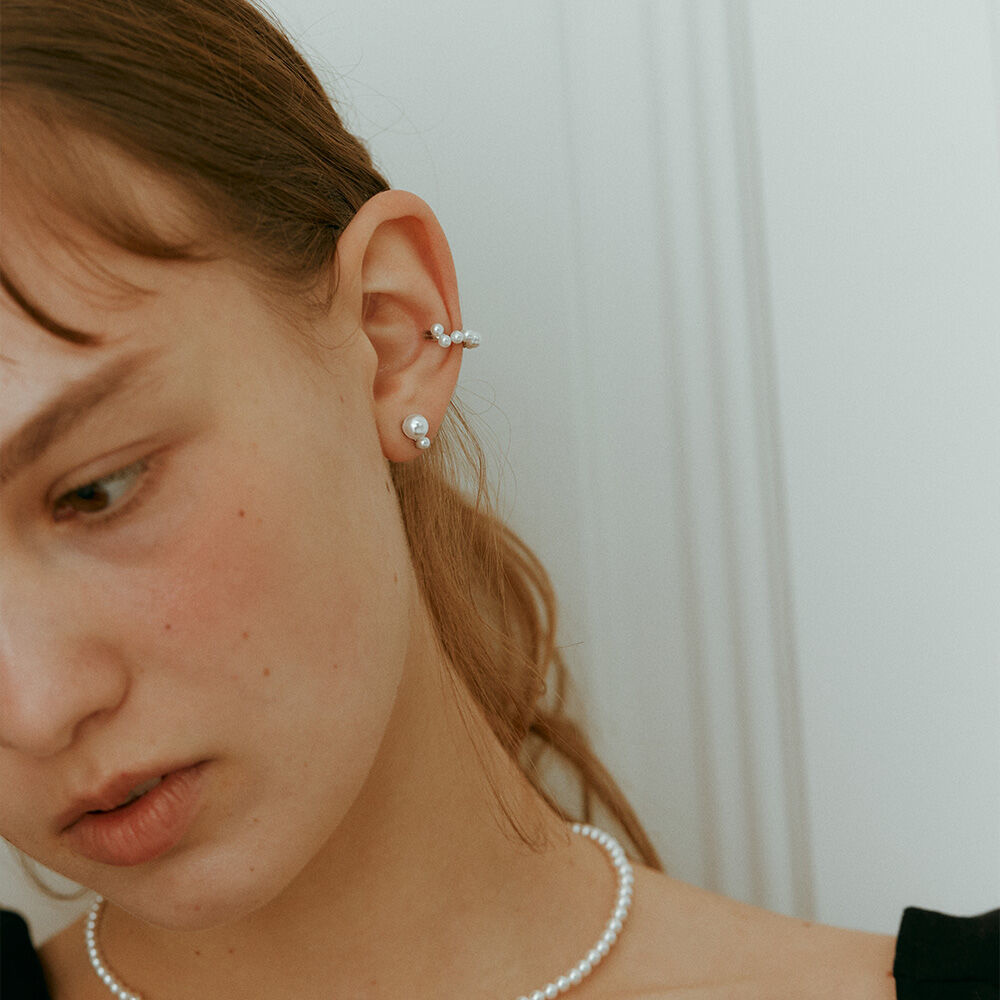 韓國VINTAGE HOLLYWOOD - Petit Pearl Earcuff