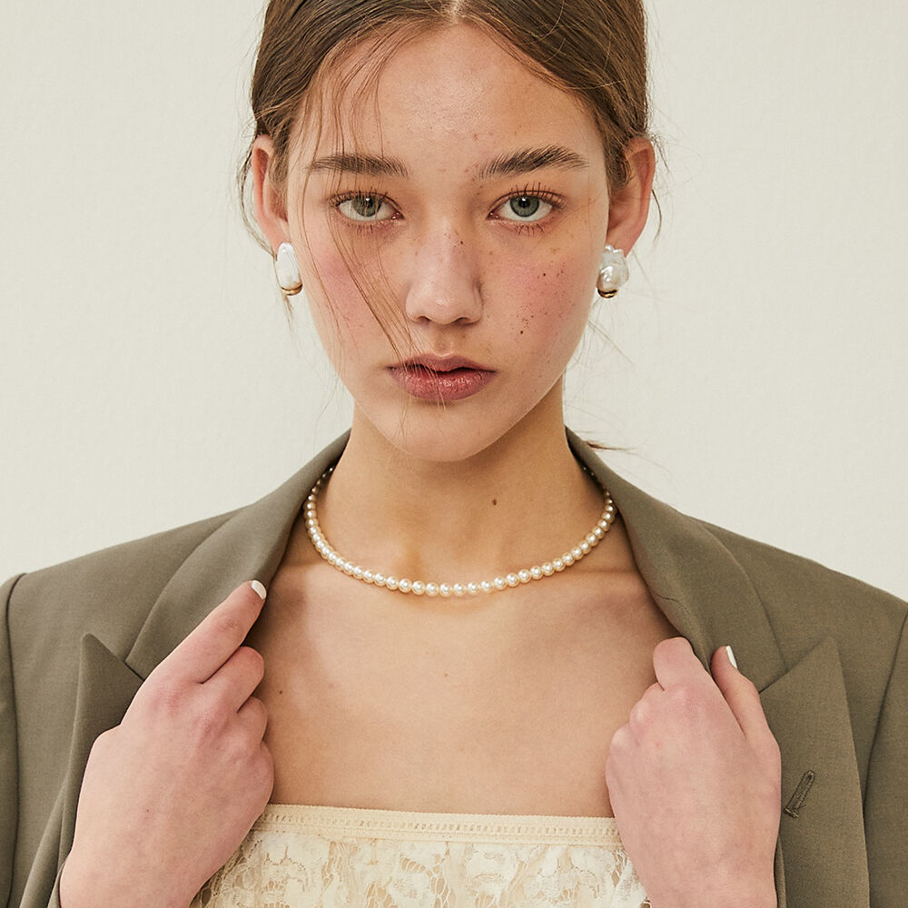 韓國VINTAGE HOLLYWOOD - Classic Pearl Necklace