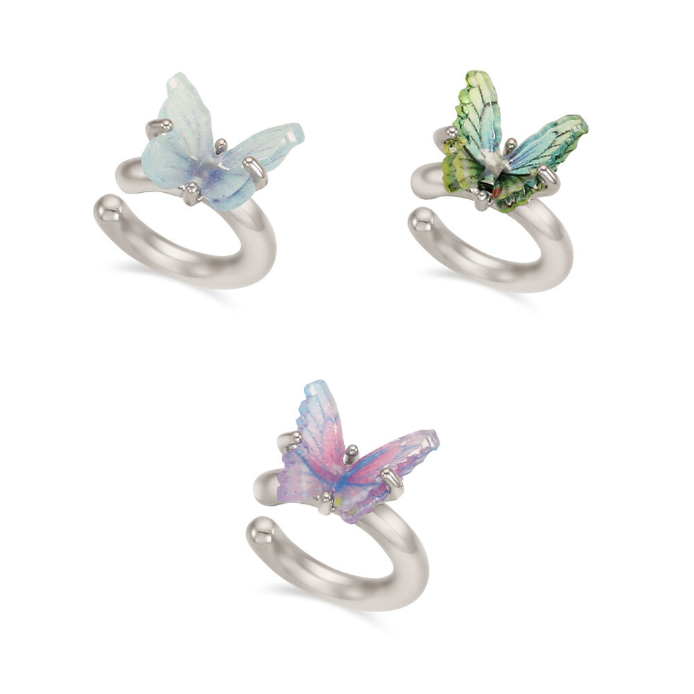 韓國VINTAGE HOLLYWOOD - Bright Butterfly Earcuff (3color)