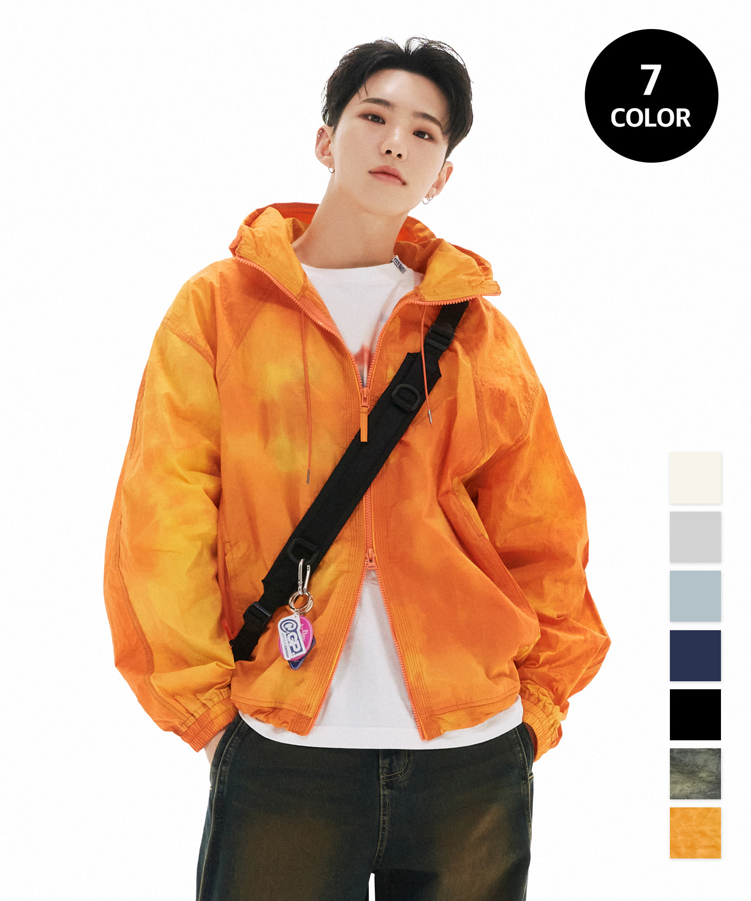 韓國CODEGRAPHY - TECH NYLON HOODED WINDBREAKER JACKET_7 color