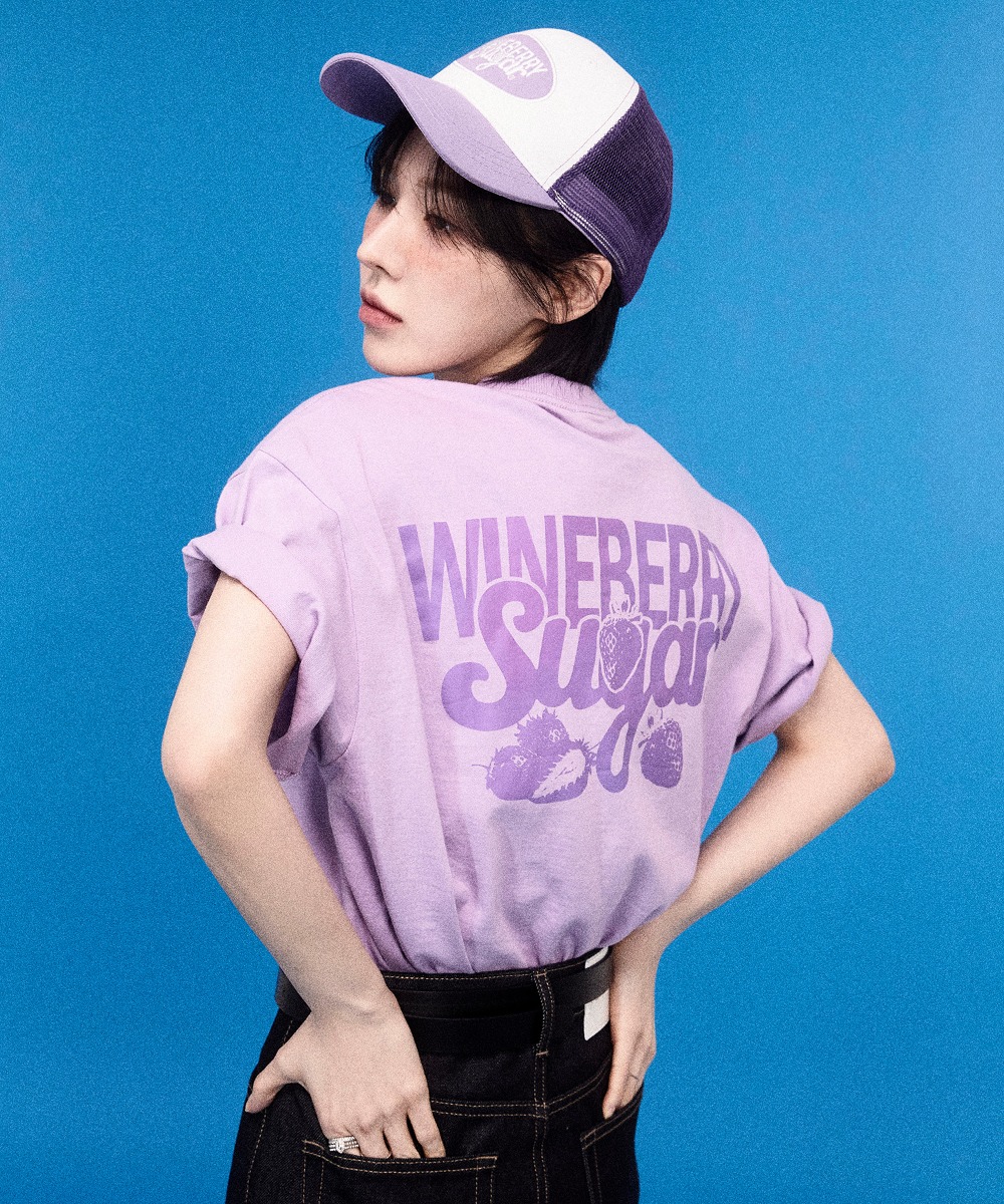 韓國GROOVE RHYME - WINEBERRY SUGAR T-SHIRTS (LAVENDER)|WENDY同款