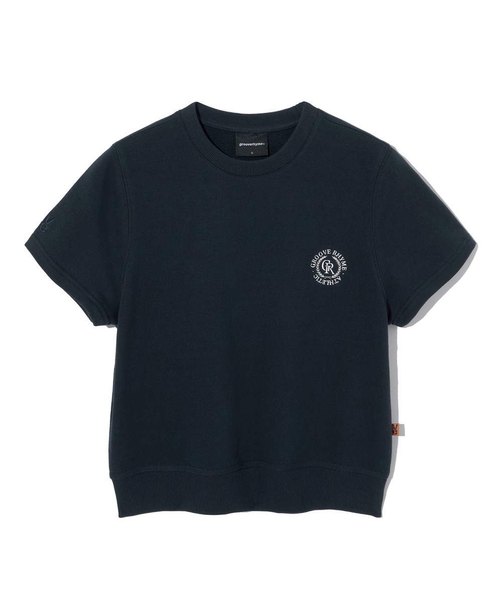 韓國GROOVE RHYME - (W) COMFY SWEAT T-SHIRTS (NAVY)