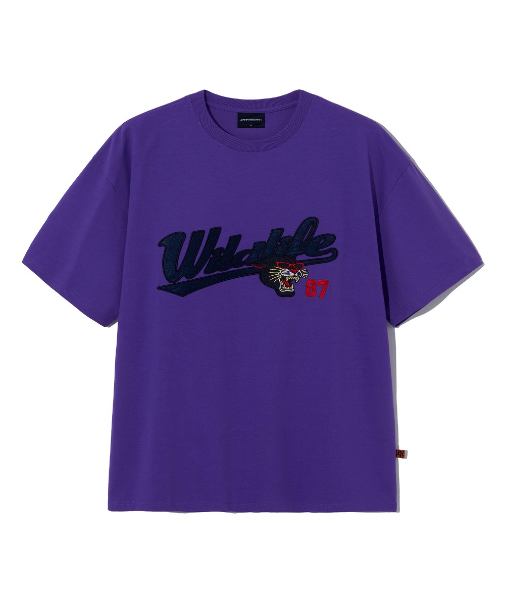 韓國GROOVE RHYME - WILD LIFE GRAPHIC T-SHIRTS (PURPLE)