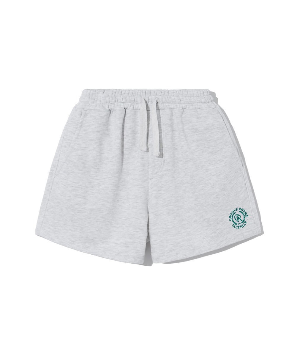 韓國GROOVE RHYME - (W) COMFY SWEAT SHORTS (OATMEAL GREY) 