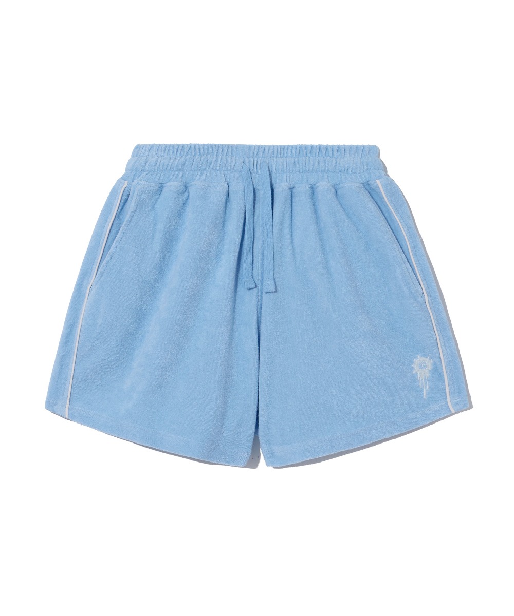 韓國GROOVE RHYME - (W) COOL TERRY VACANCE SHORTS (BLUE SKY)